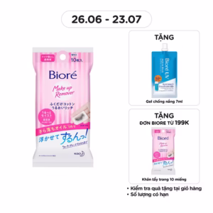 Khăn Tẩy Trang Biore Dưỡng Ẩm 10 Miếng